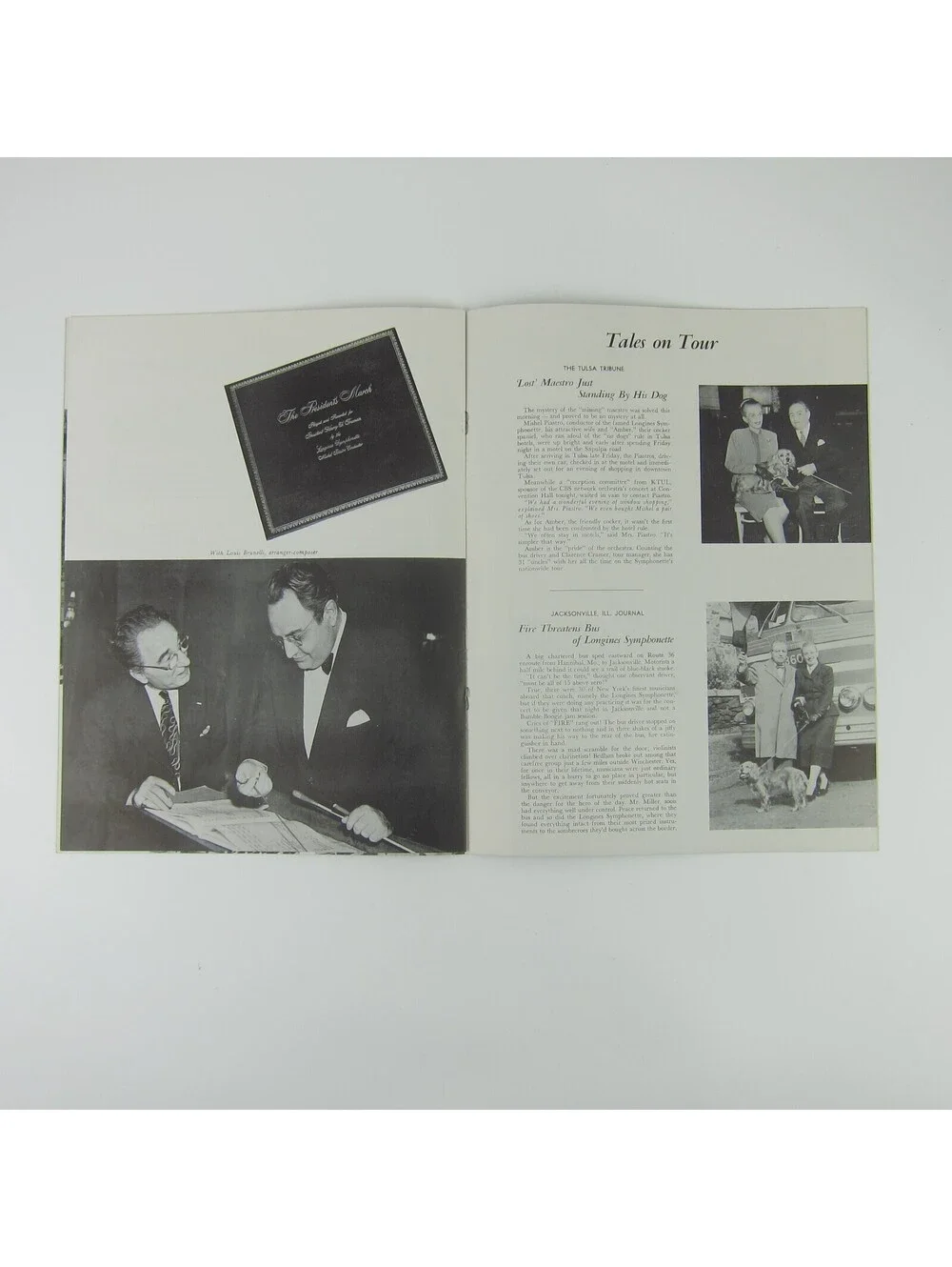 The Longines Symphonette Music Program Mishel Piastro Tour Booklet Vintage 1950s